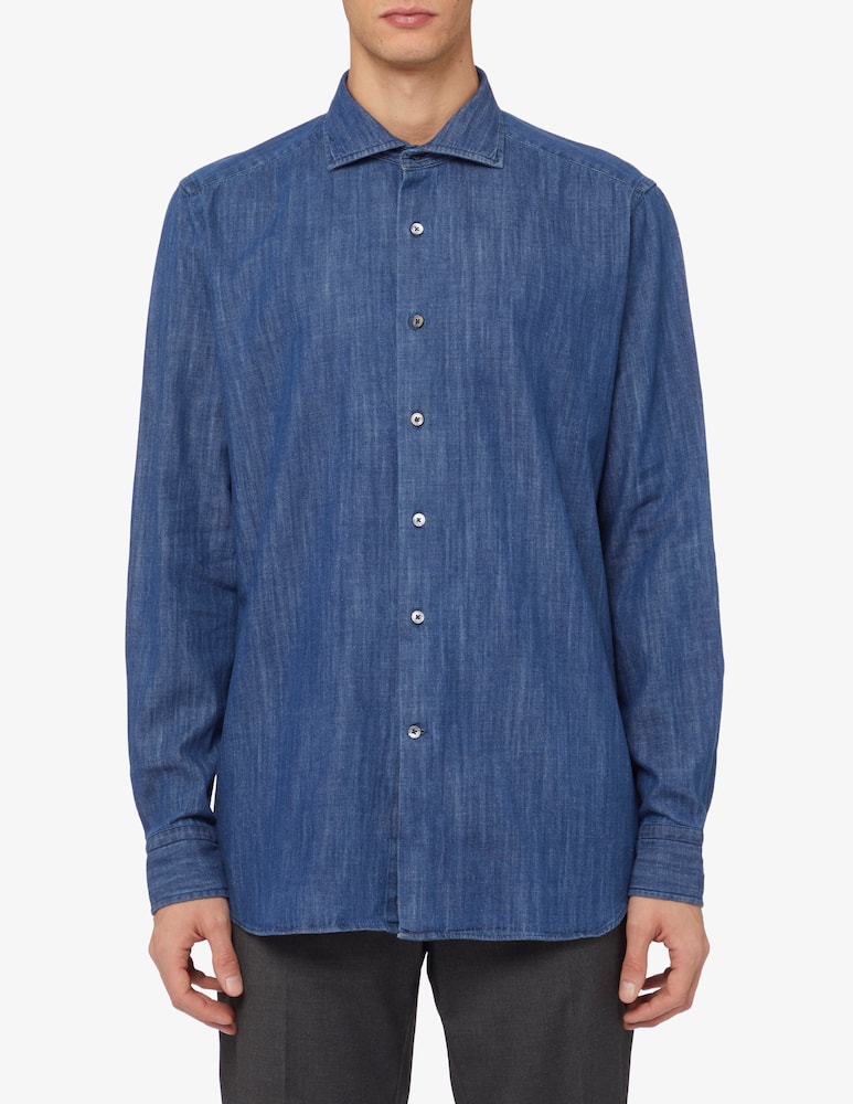 Bagutta Camicia in denim - Blu - immagine 1 Bagutta Camicia in denim - Blu - immagine 1