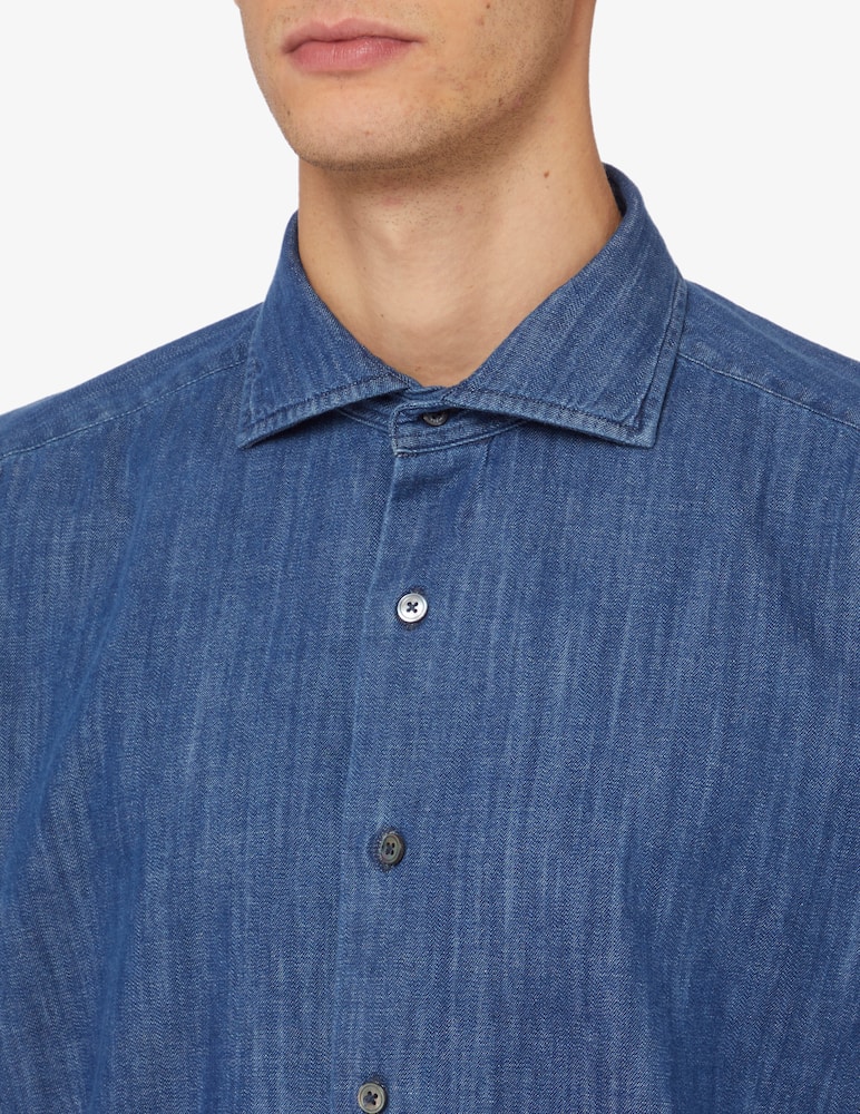 Bagutta Camicia in denim - Blu - immagine 4 Bagutta Camicia in denim - Blu - immagine 4