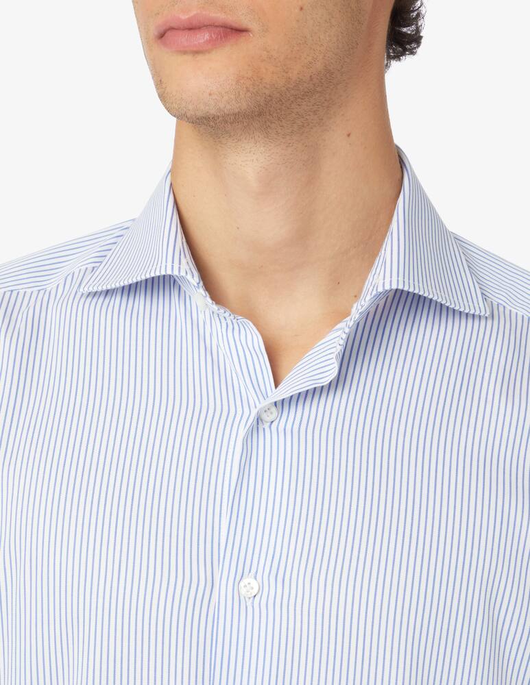 rinascente Bagutta Camicia twill a righe - Bianco
