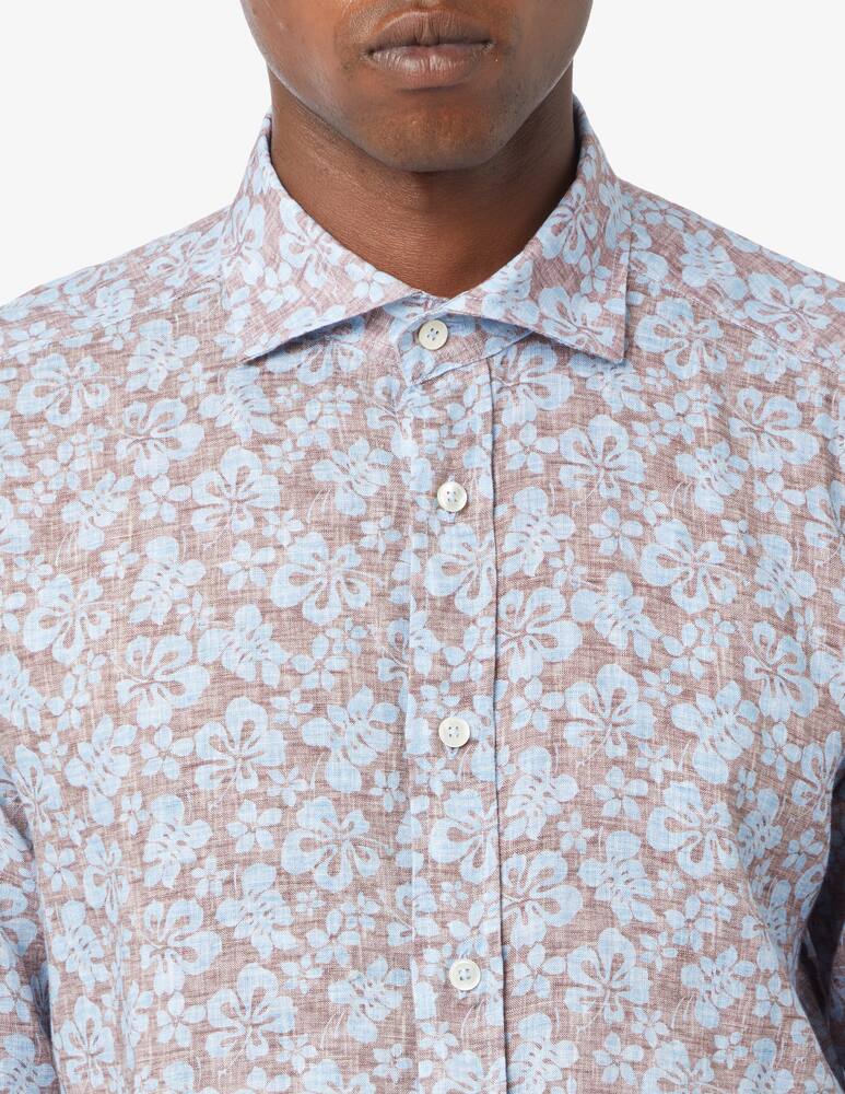 rinascente Bagutta Camicia lino stampa fiori