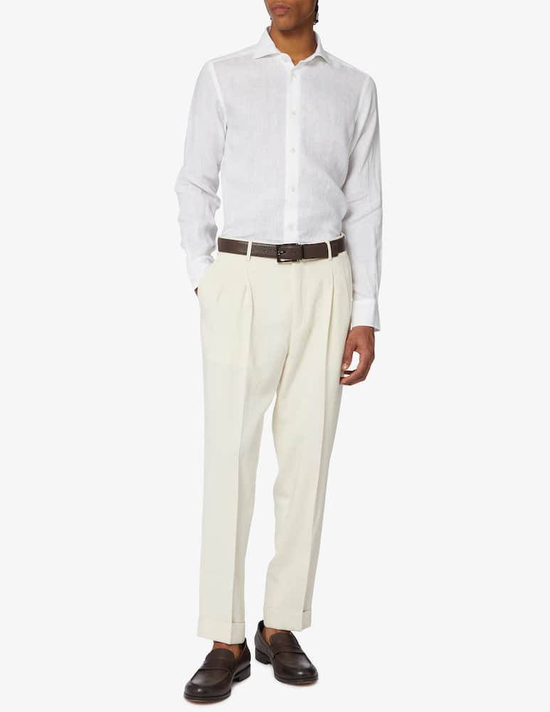 Bagutta Slim fit linen shirt - picture 2 Bagutta Slim fit linen shirt - picture 2
