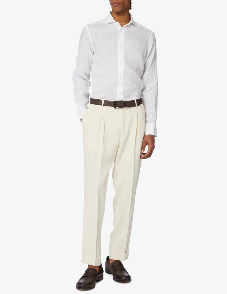 rinascente Bagutta Camicia in lino slim fit 