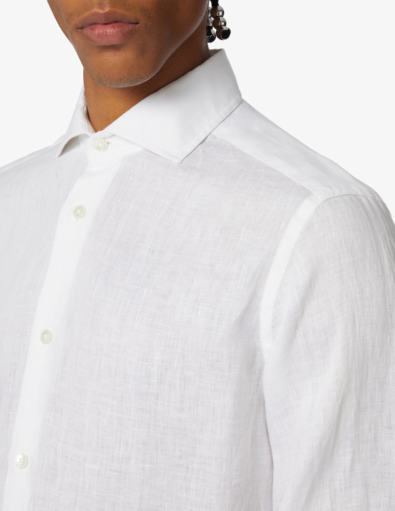 Bagutta Slim fit linen shirt - picture 4 Bagutta Slim fit linen shirt - picture 4