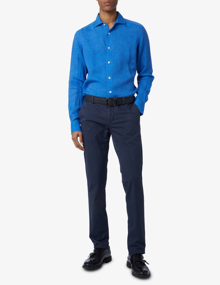 rinascente Bagutta Slim fit linen shirt 