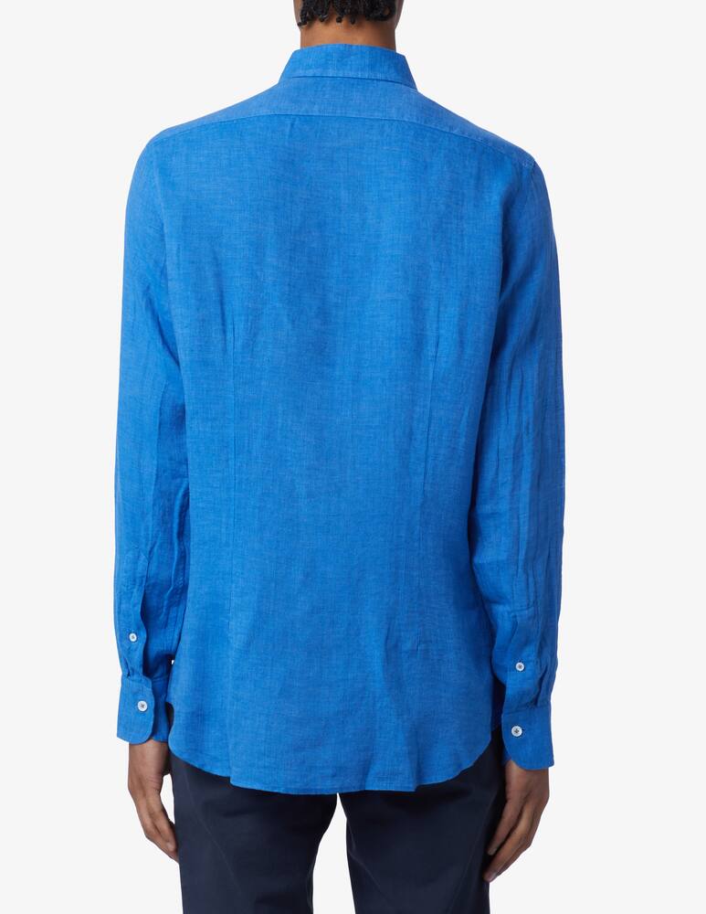 rinascente Bagutta Slim fit linen shirt 