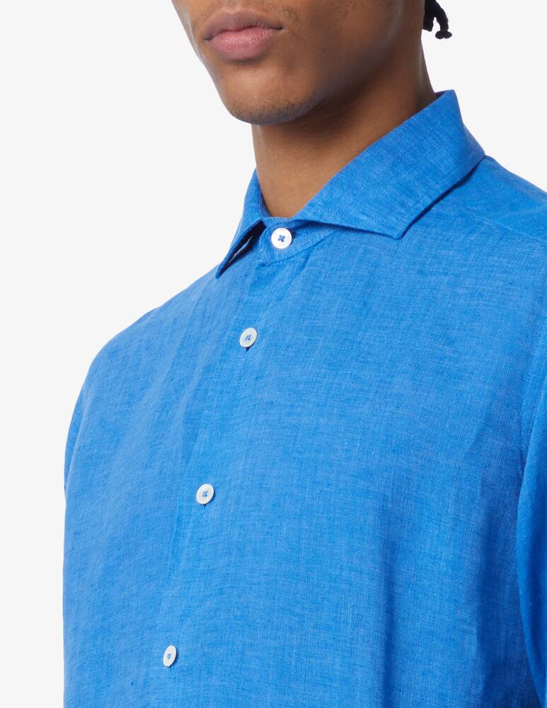 rinascente Bagutta Slim fit linen shirt 