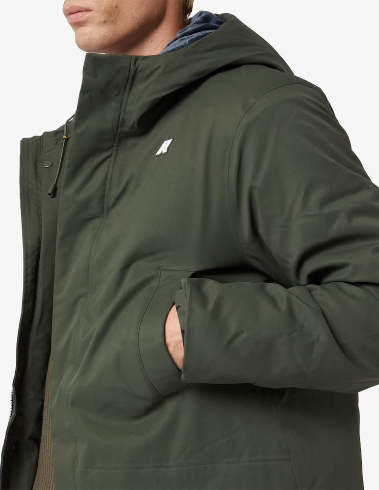 K-Way Hooded jacket jarno twill marmotta - immagine 4 K-Way Hooded jacket jarno twill marmotta - immagine 4