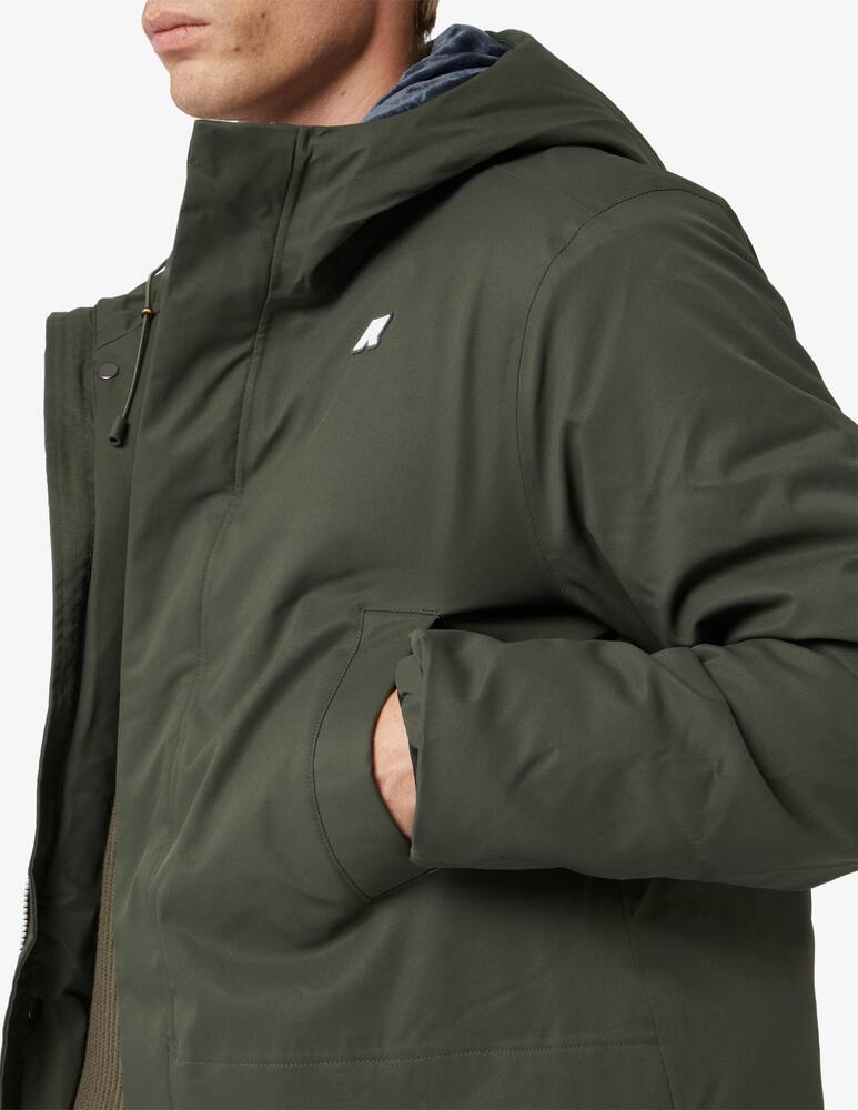 rinascente K-Way Hooded jacket jarno twill marmotta