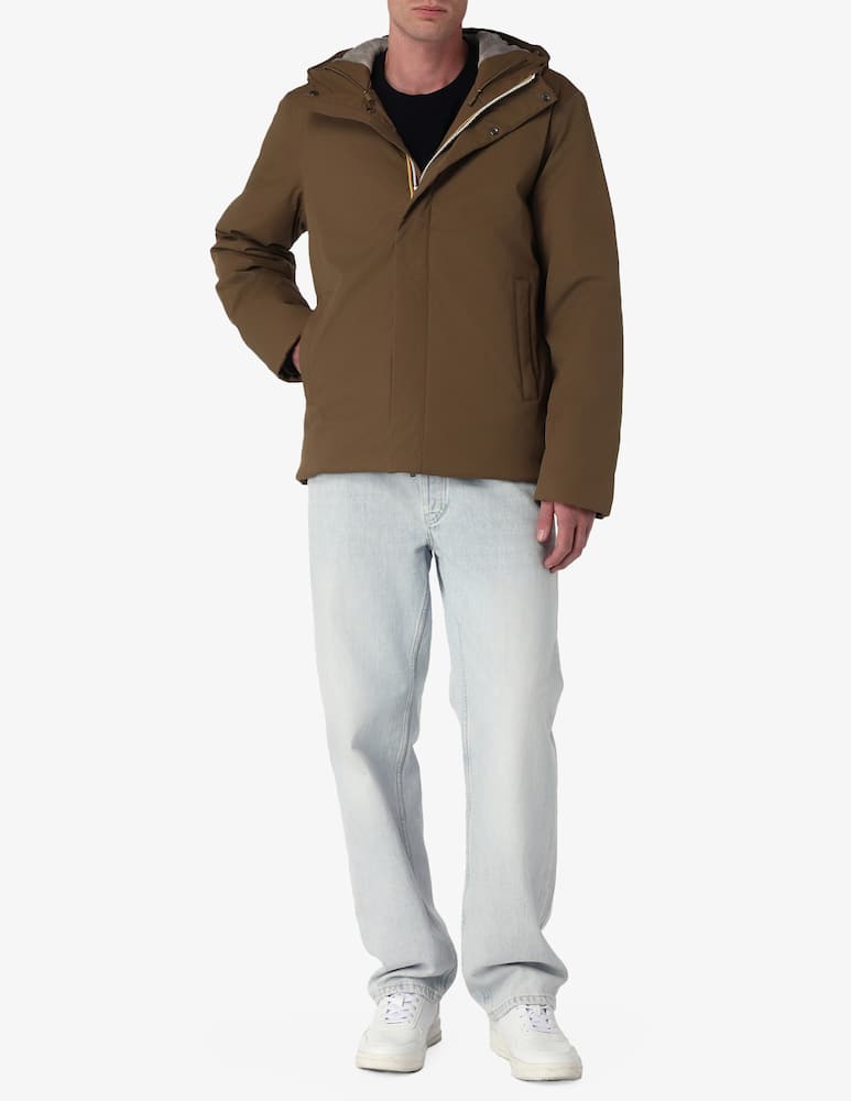 rinascente K-Way Giacca con cappuccio jacko twill marmotta