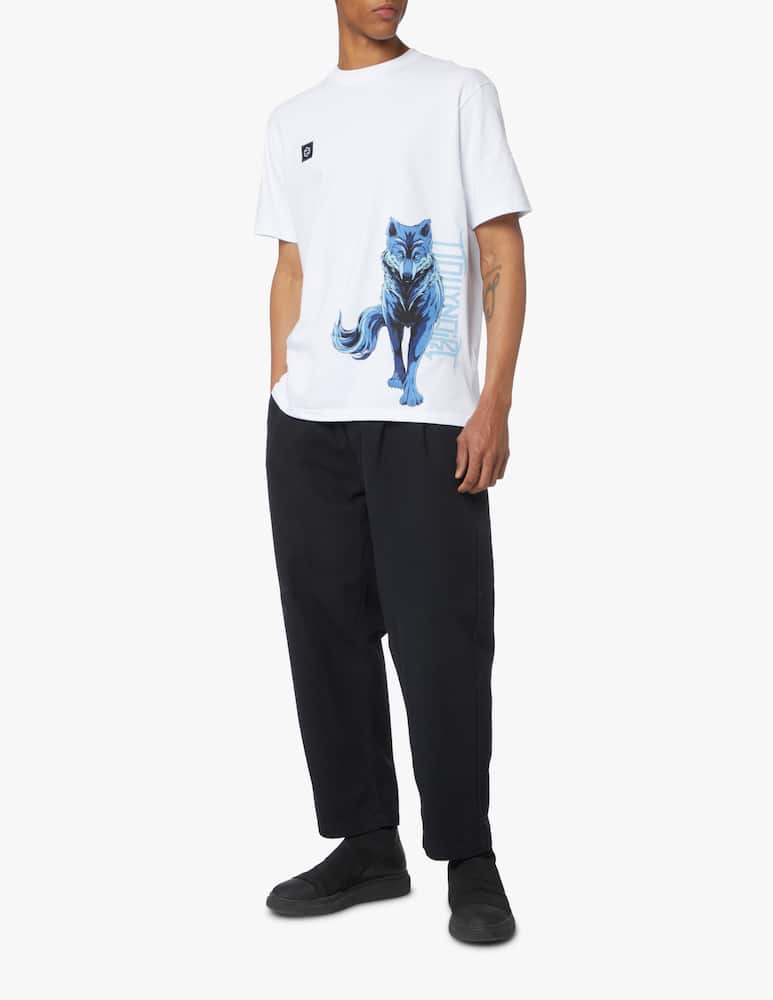 rinascente Dolly Noire Maglietta manica corta lupo - bianco