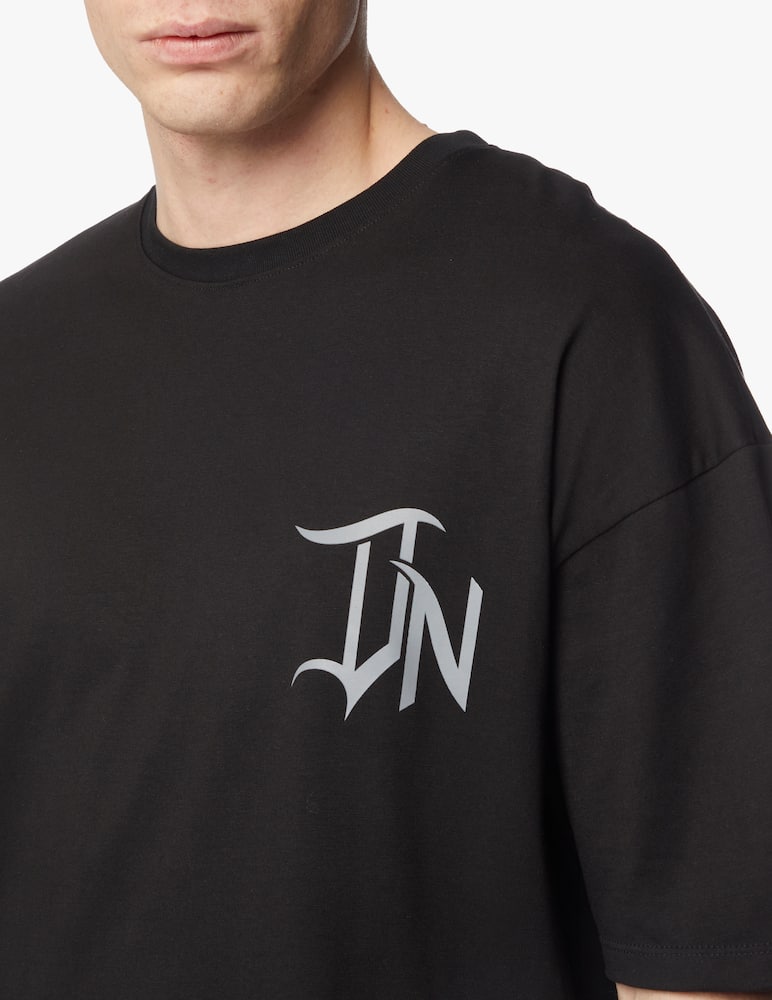 rinascente Dolly Noire Maglietta manica corta logo retro tattoo - nero