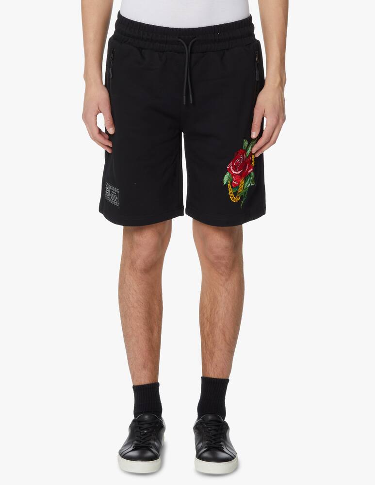 rinascente Dolly Noire Embroidered sweatshort - black