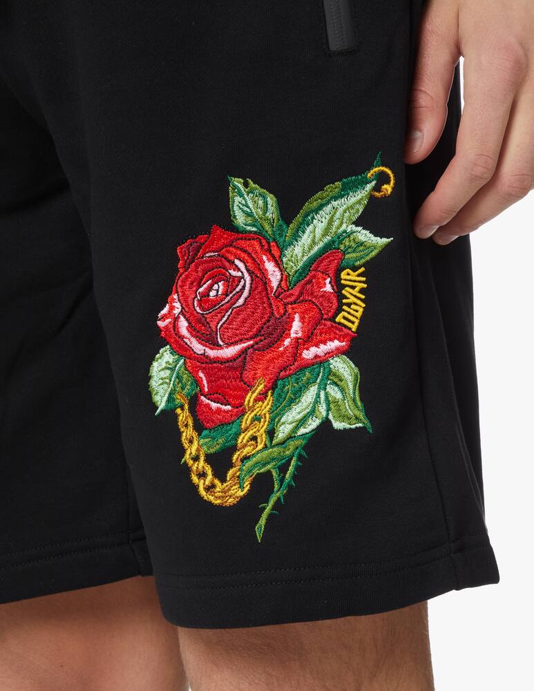 rinascente Dolly Noire Embroidered sweatshort - black