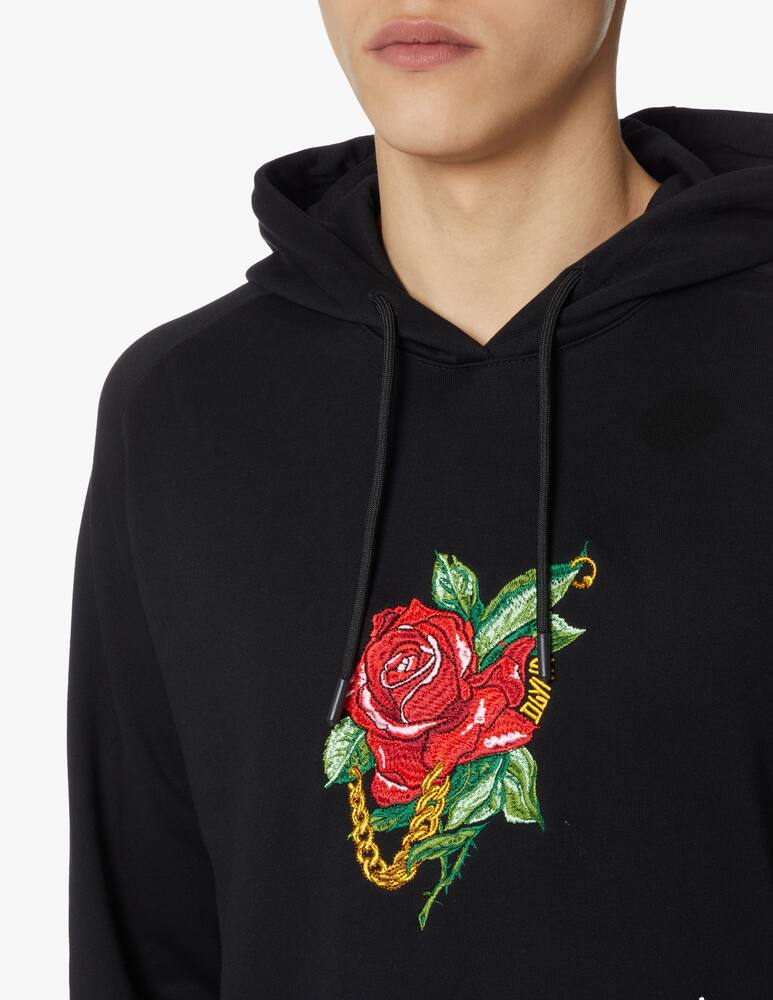 rinascente Dolly Noire Embroidered hoodie - black