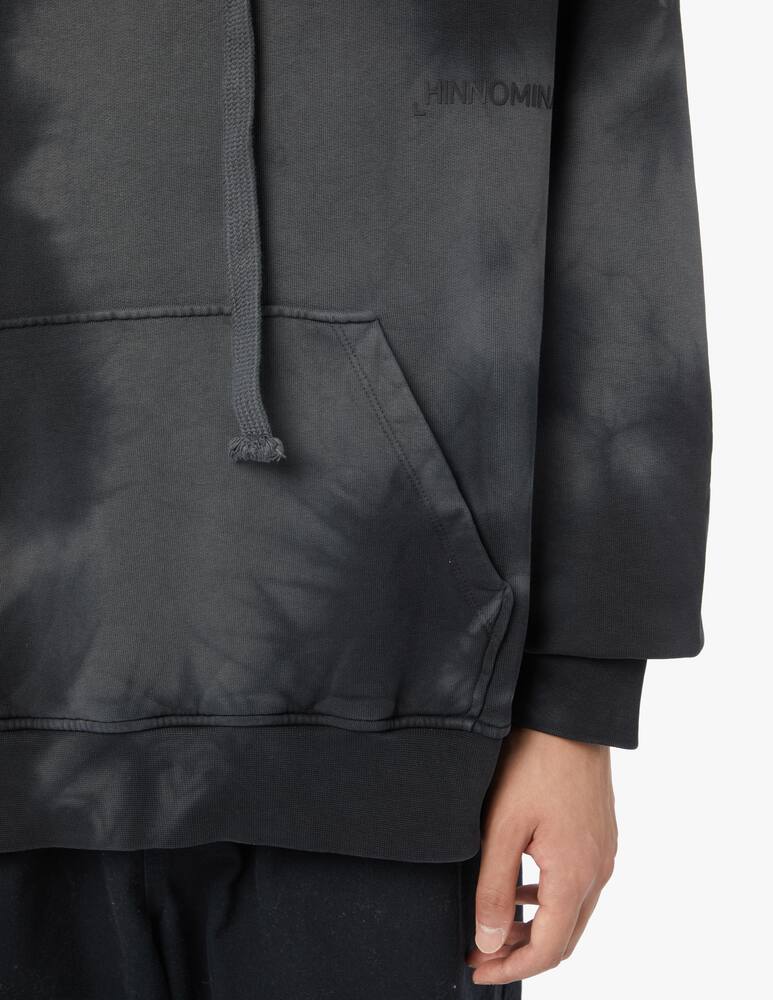 rinascente HINNOMINATE Felpa cappuccio logo con stampa tiedye e brick