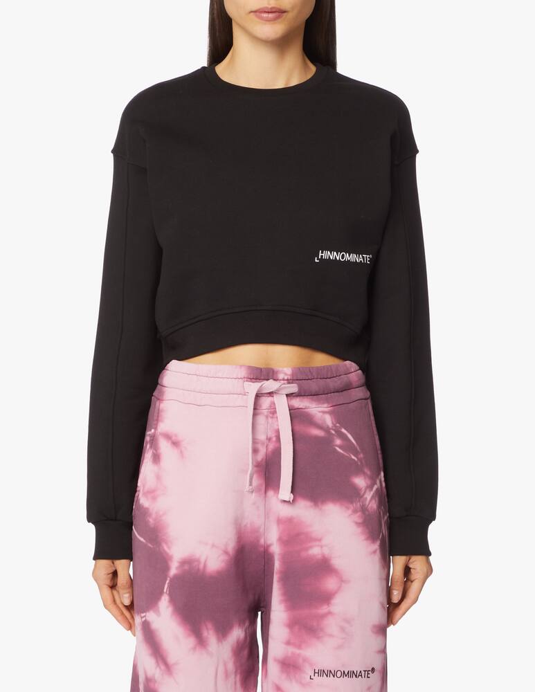 rinascente HINNOMINATE Felpa crop in cotone