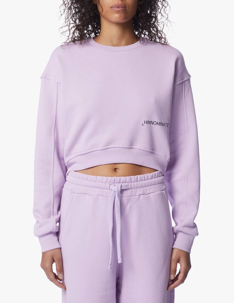 rinascente HINNOMINATE Felpa crop in cotone