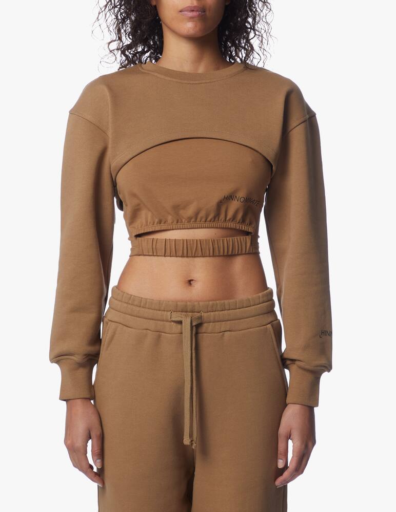rinascente HINNOMINATE Cotton cropped sweatshirt