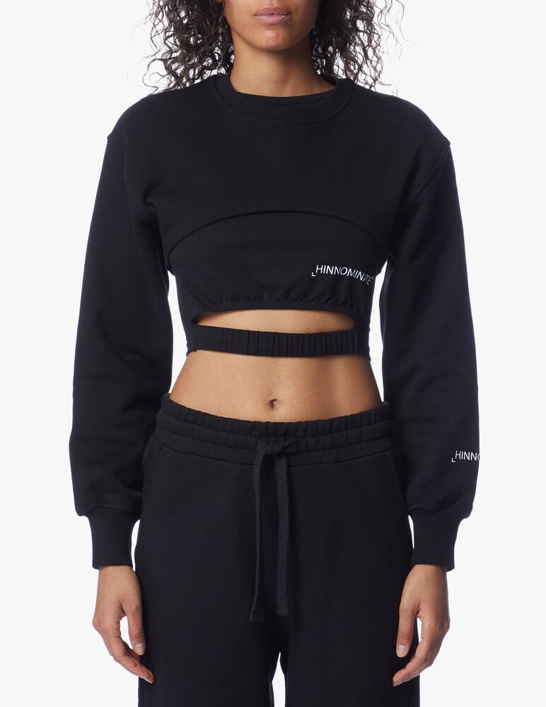 rinascente HINNOMINATE Cotton cropped sweatshirt