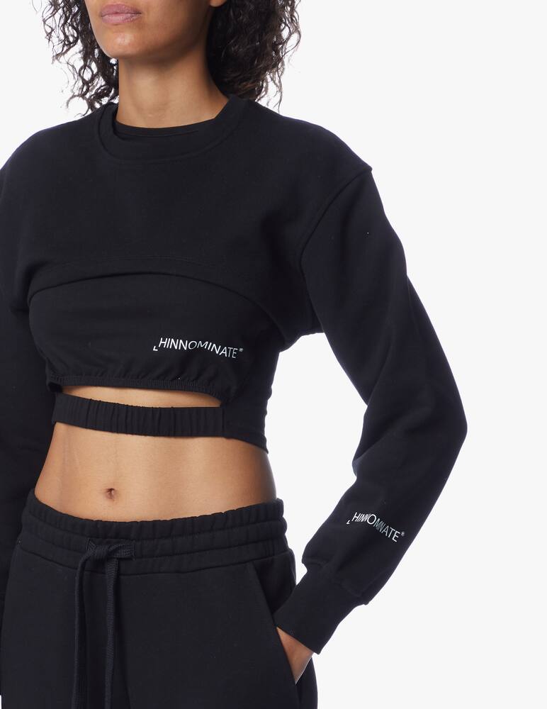 HINNOMINATE Cotton cropped sweatshirt - picture 5 HINNOMINATE Cotton cropped sweatshirt - picture 5