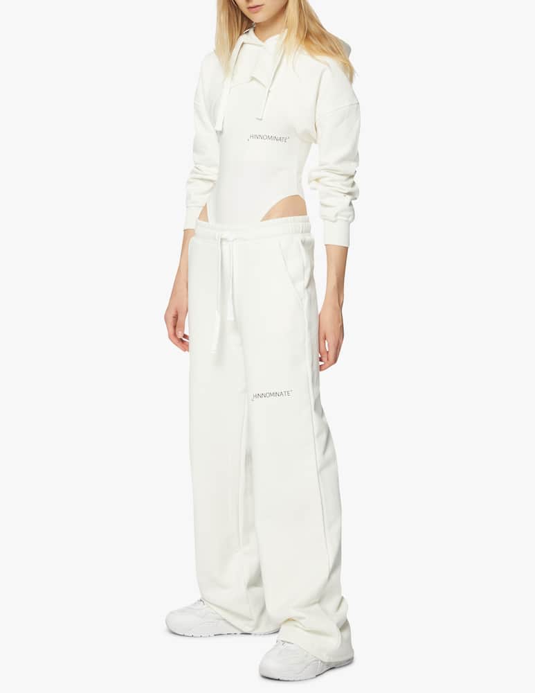 rinascente HINNOMINATE Felpa con cappuccio crop in cotone