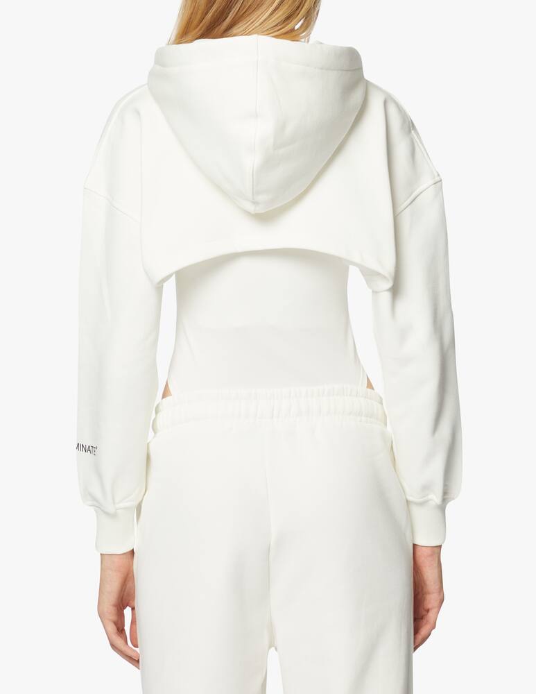 rinascente HINNOMINATE Felpa con cappuccio crop in cotone