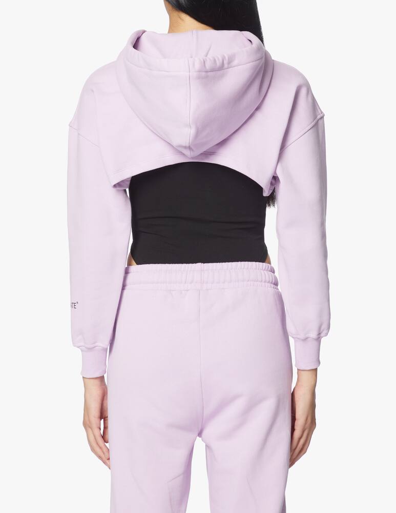 rinascente HINNOMINATE Felpa con cappuccio crop in cotone