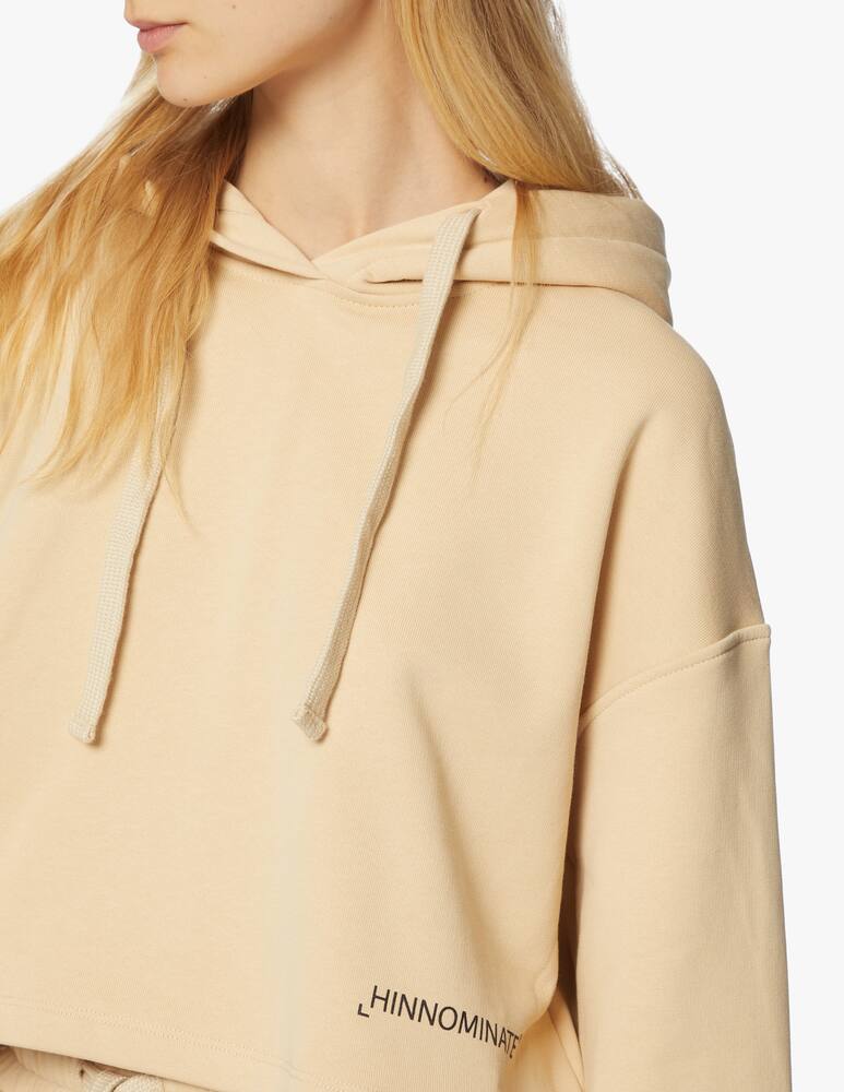 HINNOMINATE Felpa con cappuccio crop in cotone - immagine 5 HINNOMINATE Felpa con cappuccio crop in cotone - immagine 5