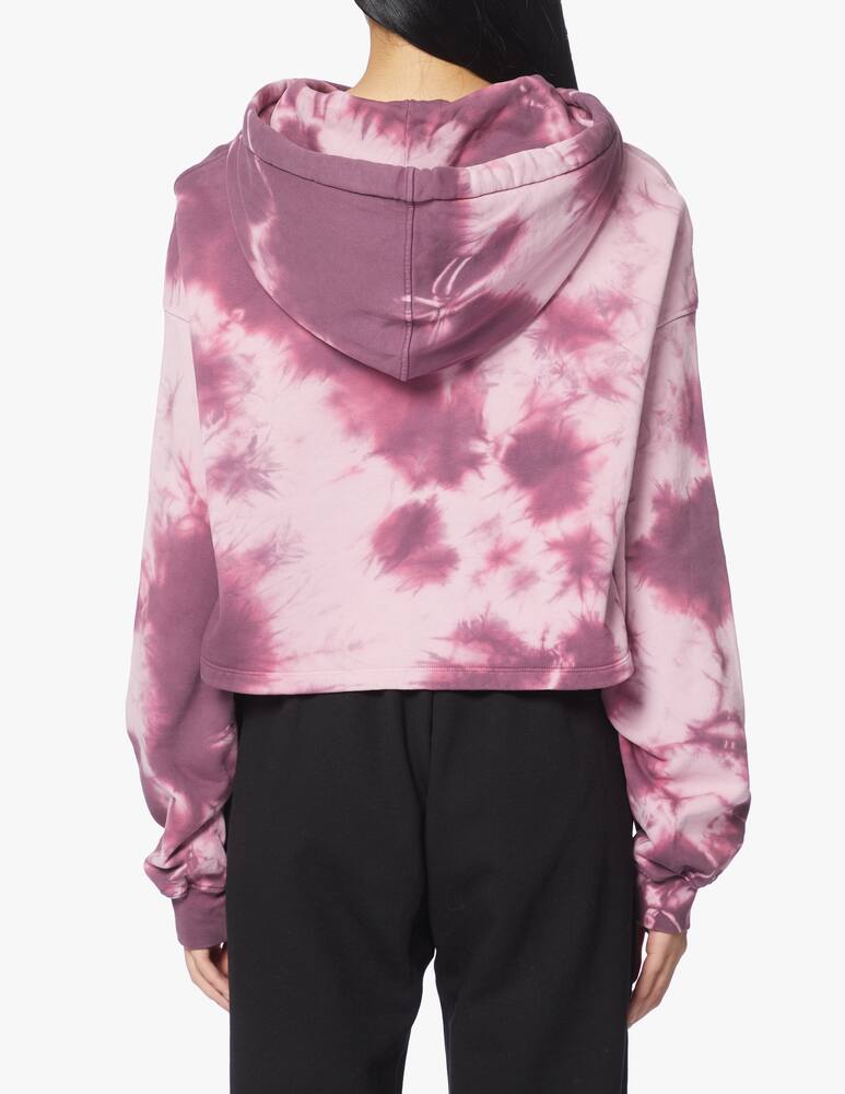 rinascente HINNOMINATE Felpa crop con cappuccio e stampa tie-dye