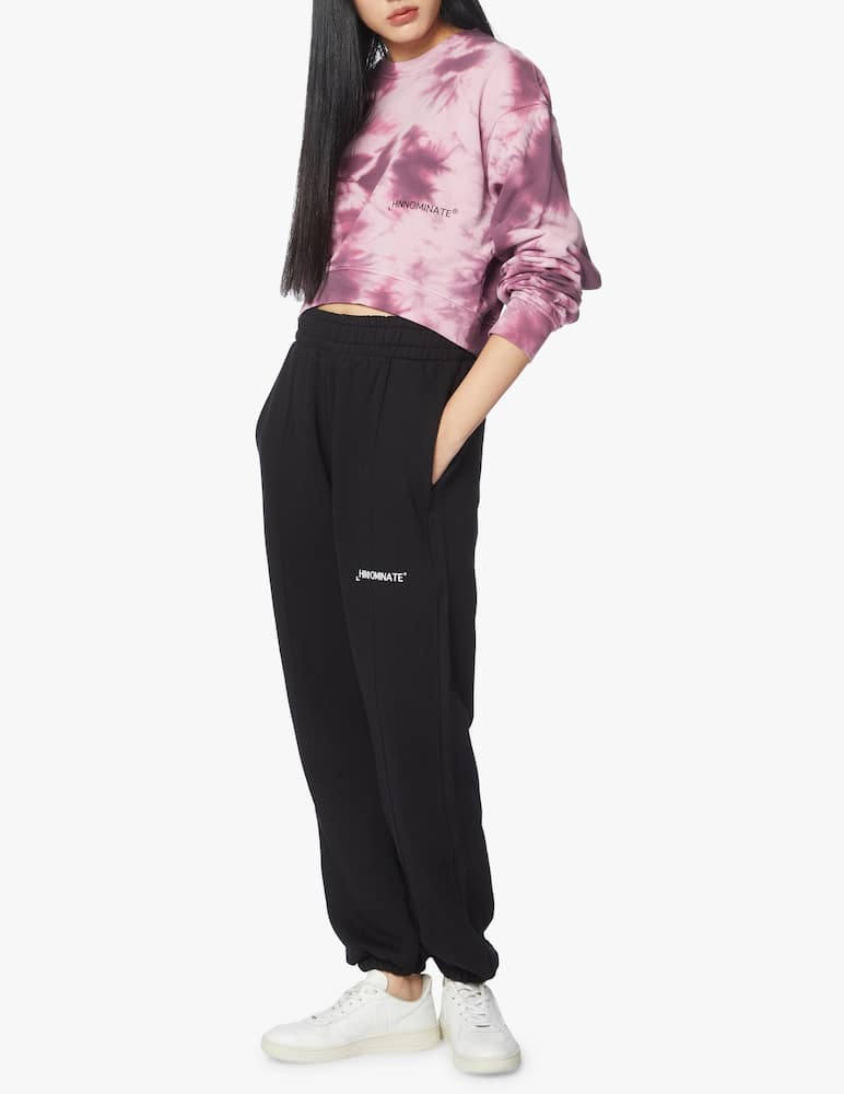 HINNOMINATE Felpa crop con stampa tie-dye in cotone - immagine 2 HINNOMINATE Felpa crop con stampa tie-dye in cotone - immagine 2
