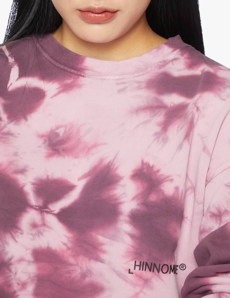 HINNOMINATE Felpa crop con stampa tie-dye in cotone - immagine 5 HINNOMINATE Felpa crop con stampa tie-dye in cotone - immagine 5