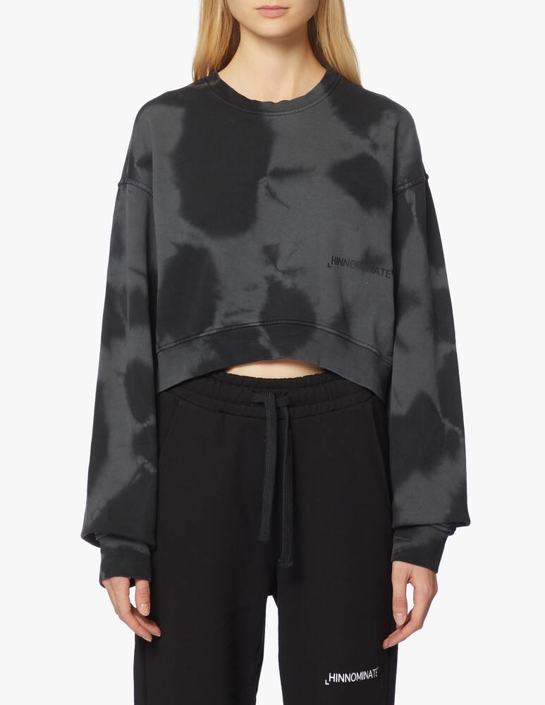 rinascente HINNOMINATE Cropped sweatshirt with tie-dye print