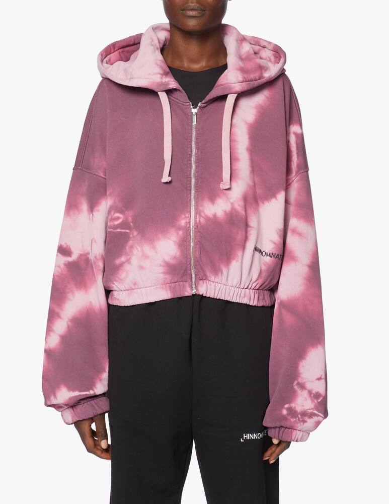 rinascente HINNOMINATE Cropped hoodie with tie-dye print