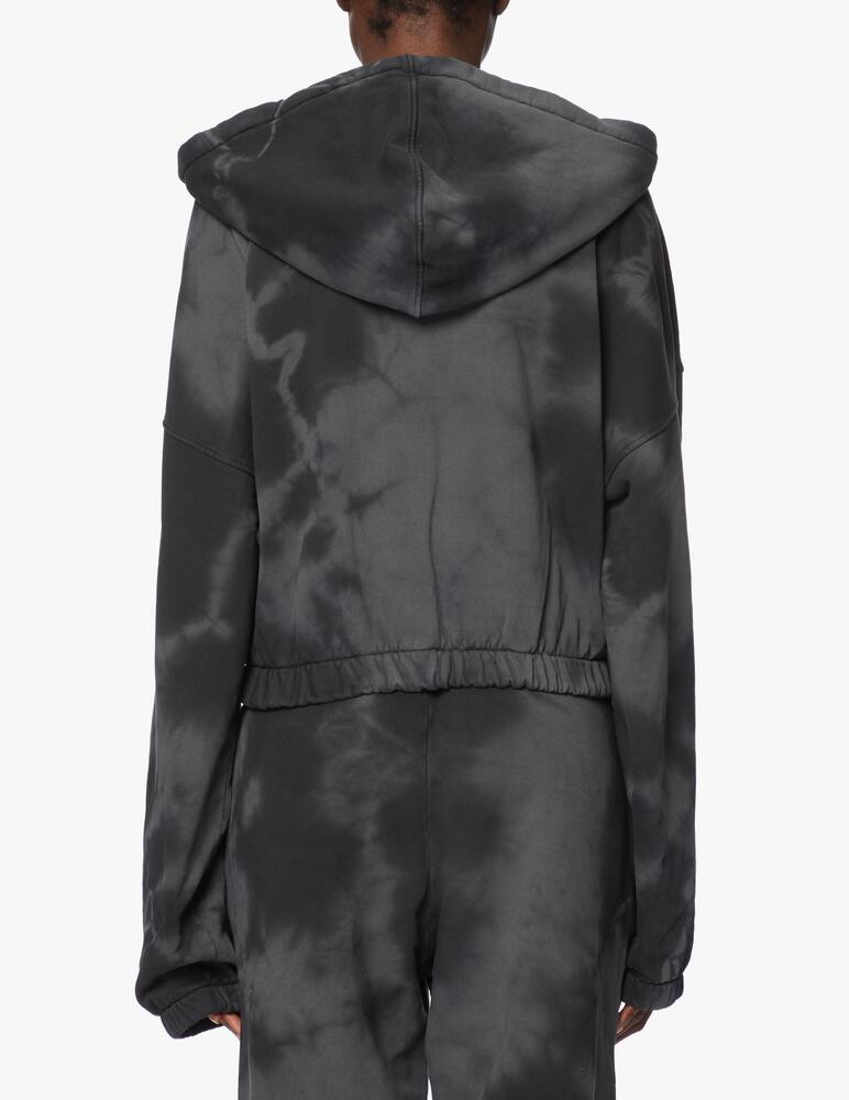 rinascente HINNOMINATE Felpa crop con cappuccio e stampa tie-dye