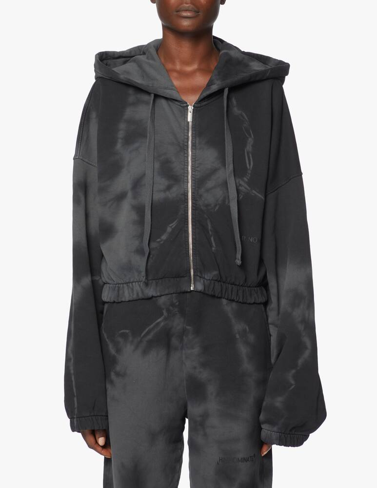 rinascente HINNOMINATE Felpa crop con cappuccio e stampa tie-dye