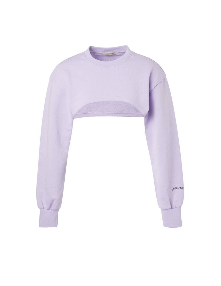 rinascente HINNOMINATE Felpa in cotone con stampa - lilla