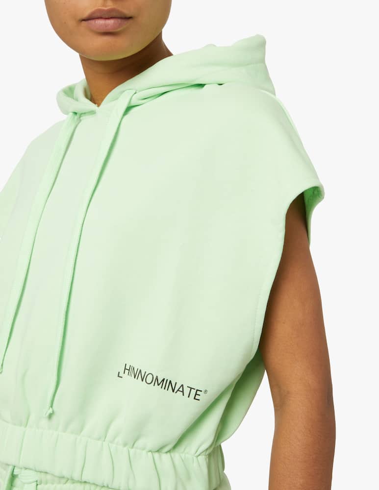 rinascente HINNOMINATE Sleeveless cotton hoodie - green