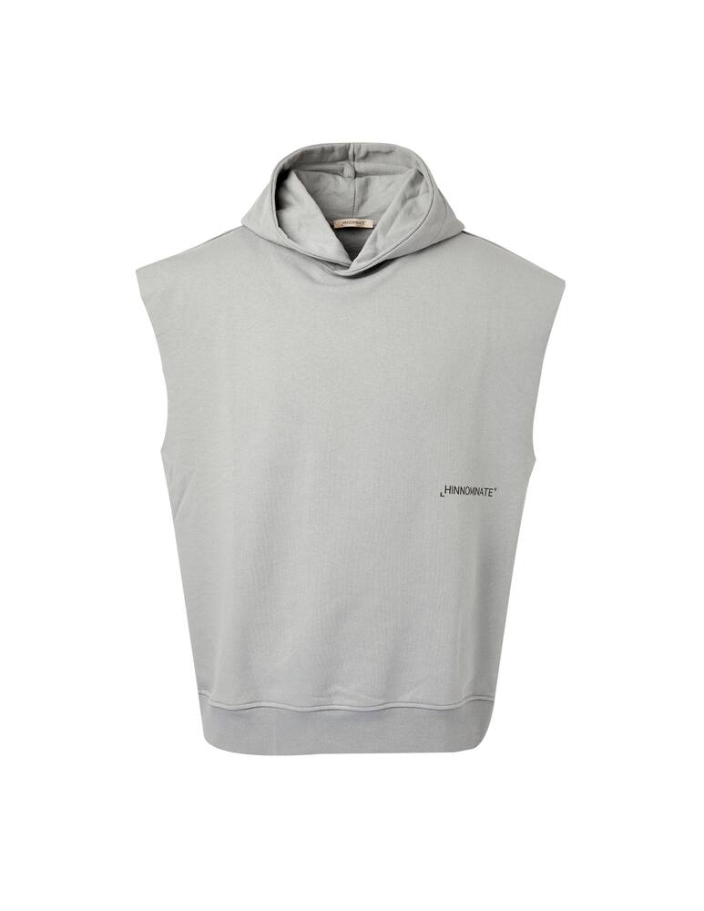rinascente HINNOMINATE Felpa con cappuccio loghino no maniche taglio vivo - grigio
