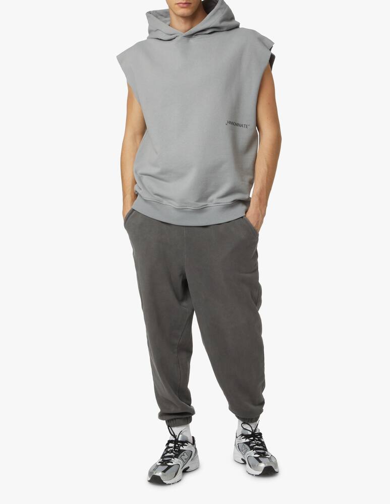 rinascente HINNOMINATE Felpa con cappuccio loghino no maniche taglio vivo - grigio