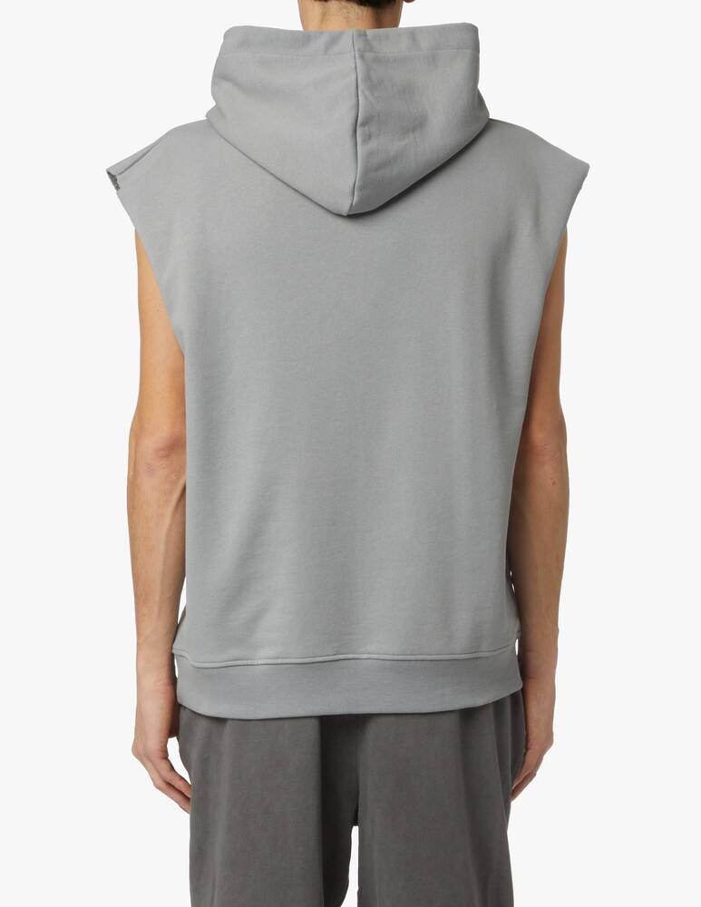 rinascente HINNOMINATE Felpa con cappuccio loghino no maniche taglio vivo - grigio