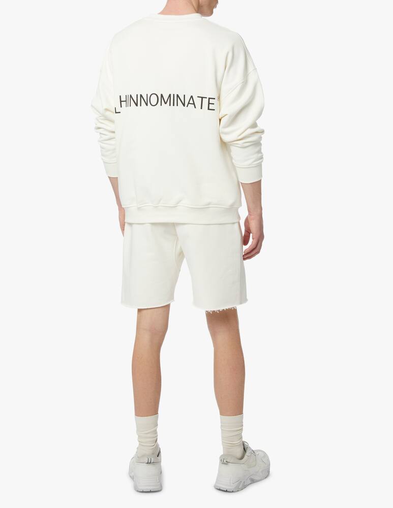 rinascente HINNOMINATE Small logo + back big logo sweatshirt - white