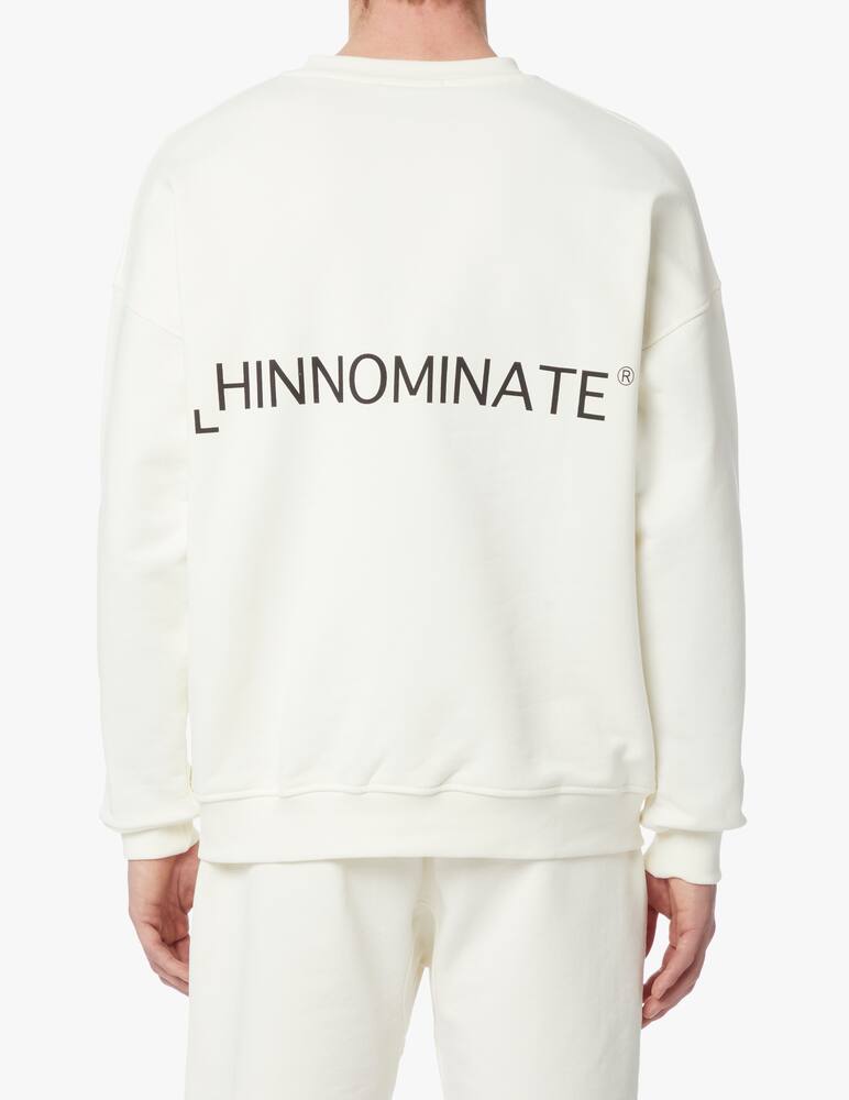 rinascente HINNOMINATE Small logo + back big logo sweatshirt - white