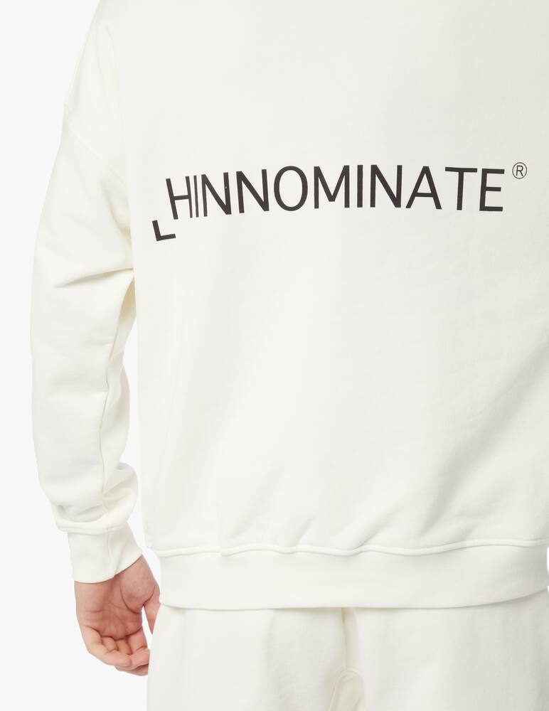 rinascente HINNOMINATE Small logo + back big logo sweatshirt - white