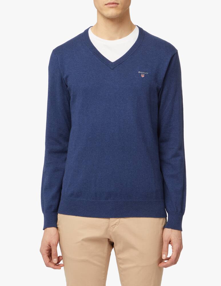 rinascente Gant Maglia scollo a v in lana e cotone