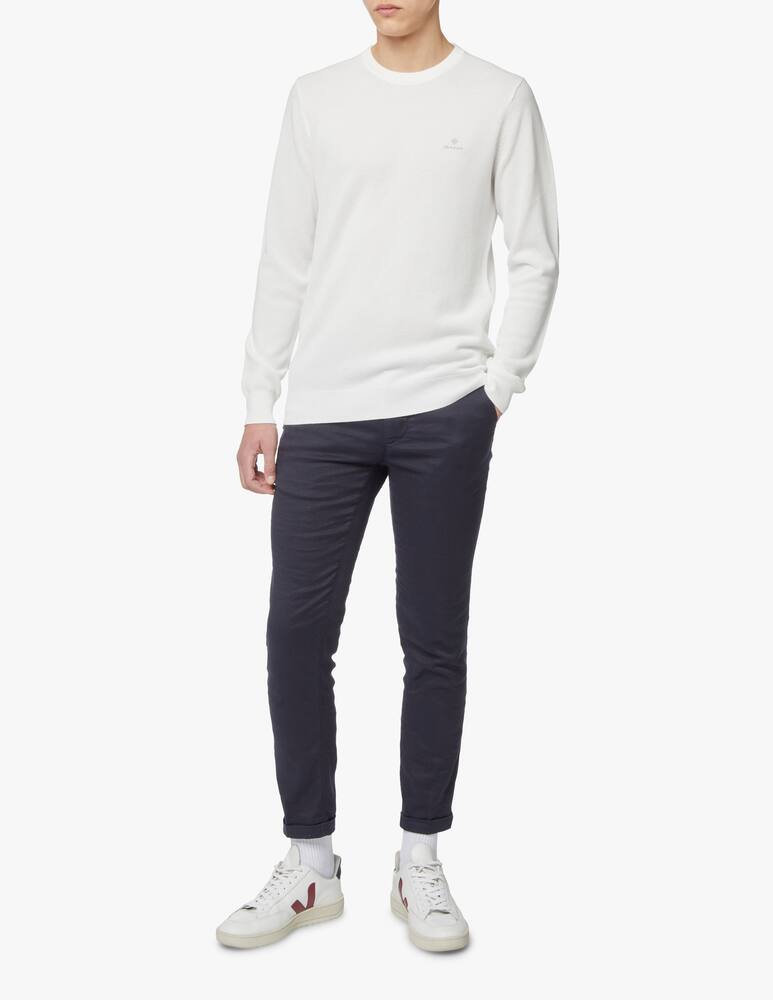 rinascente Gant Grain rice roundneck sweater - white