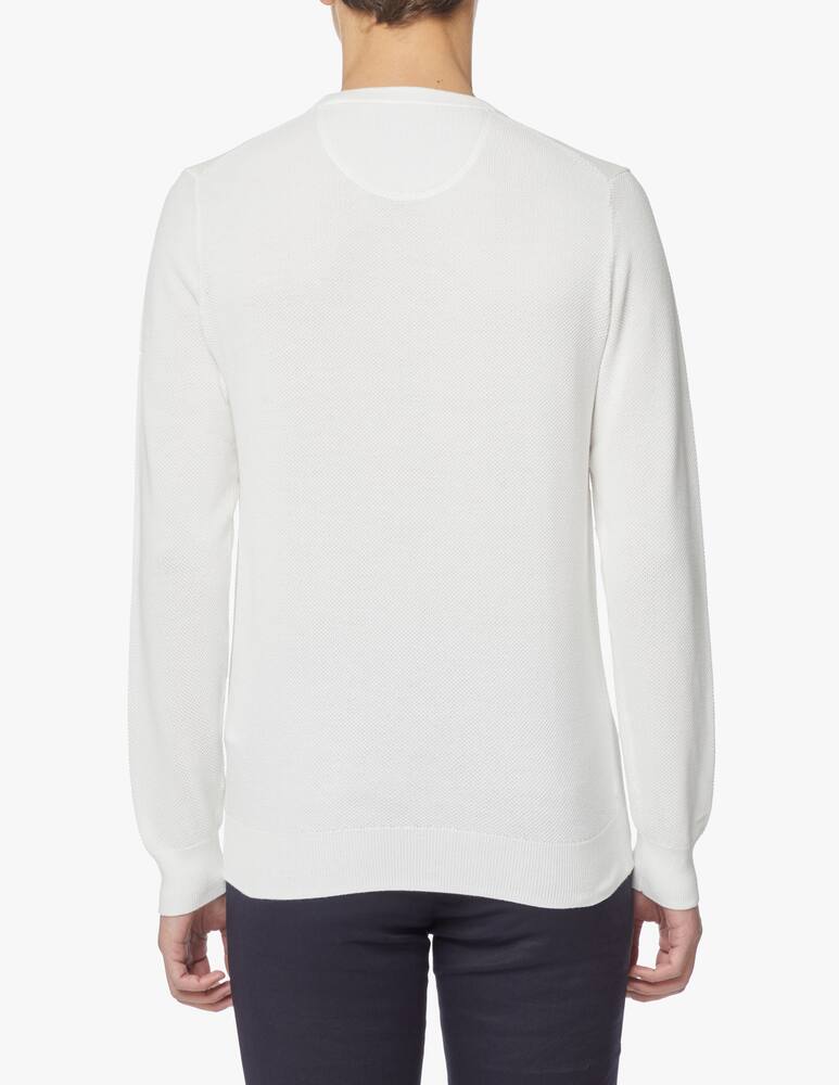 rinascente Gant Grain rice roundneck sweater - white