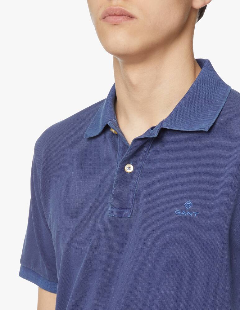rinascente Gant Polo manica corta piquet lavata - blu