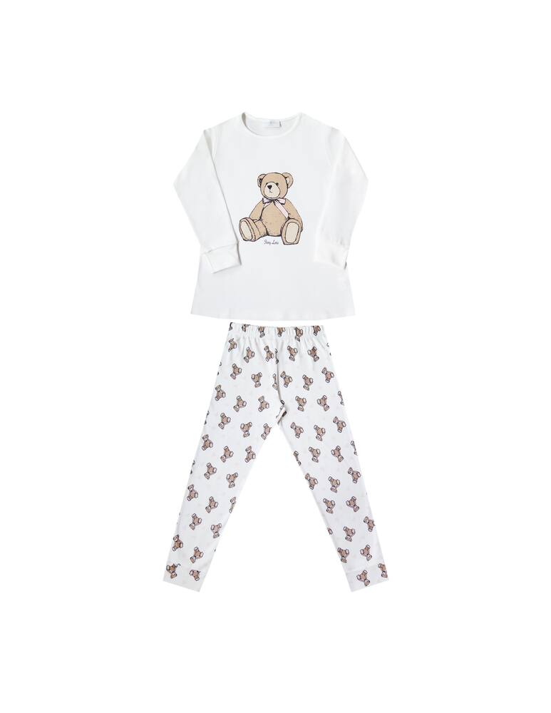 rinascente Story Loris Pigiama interlock con polsini e con stampa orsacchiotto