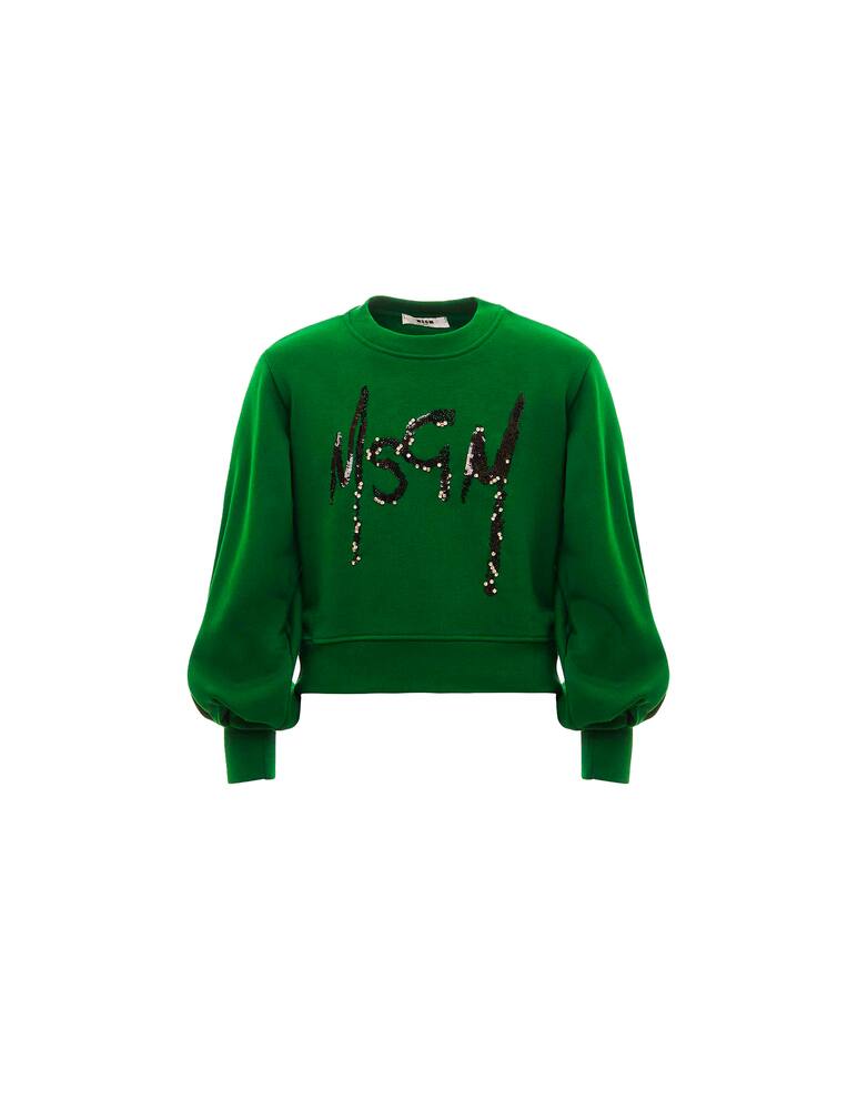 MSGM Cotton cropped sweatshirt - picture 1 MSGM Cotton cropped sweatshirt - picture 1