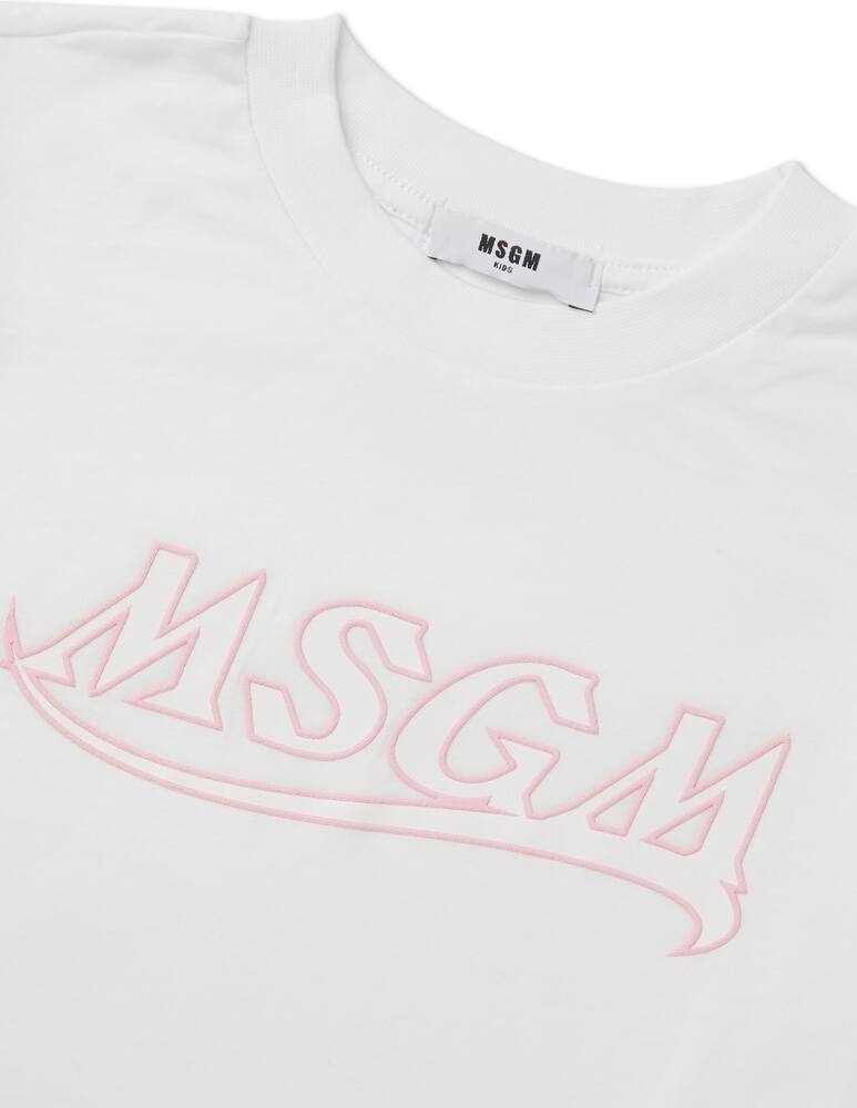 rinascente MSGM Jersey cropped t-shirt - Bianco